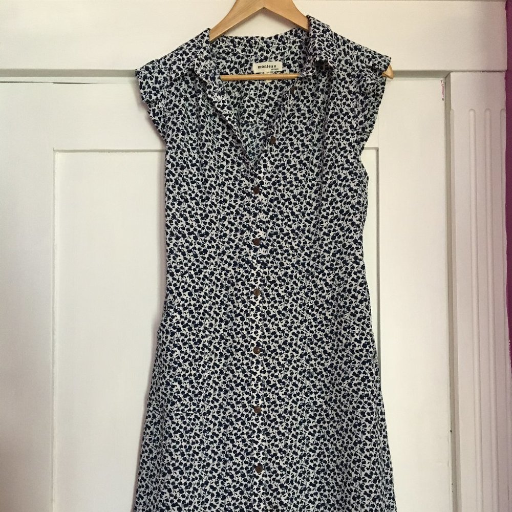 Patterned Midi Monteau Dress (with Tie)
